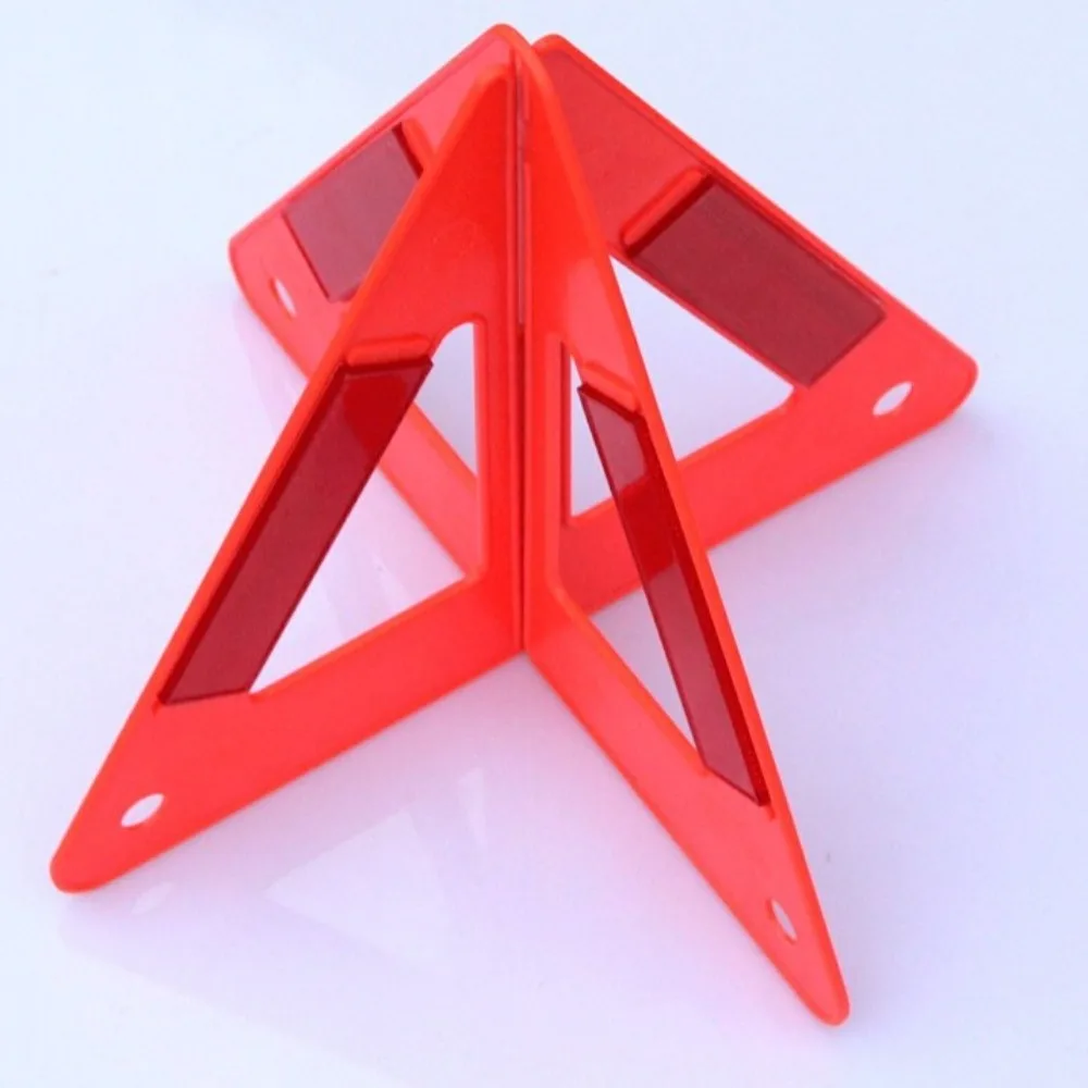 Reflective Car Emergency Warning Triangle Foldable Safety Traffic Warning Sign Red Portable Cars Stop Sign Stand Car Accessories
