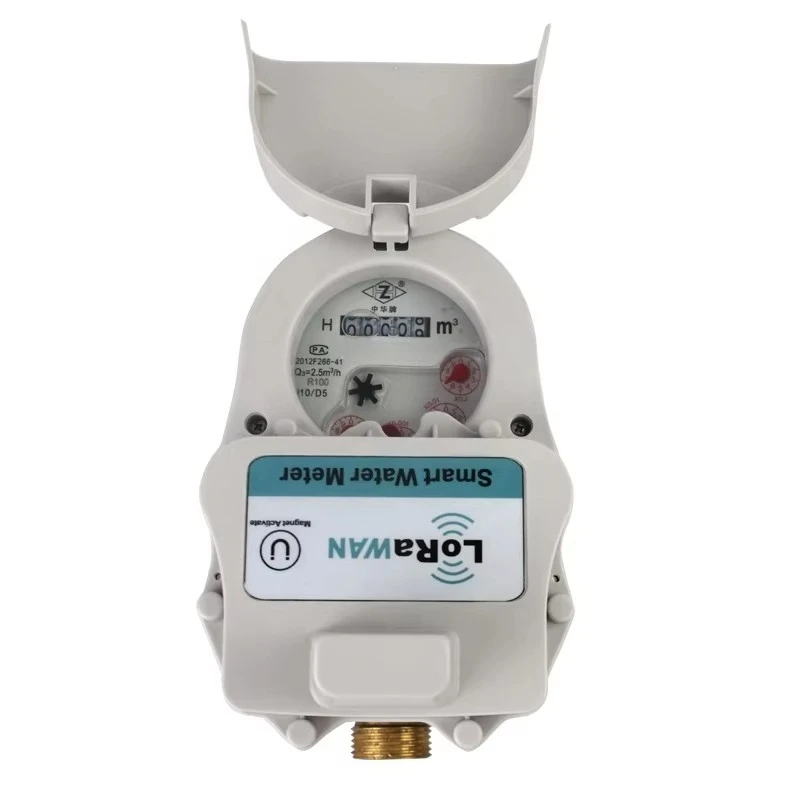 Wireless Smart LoRaWAN Water Meter 868MHz IP68 Rated Plastic & Brass Construction OEM Customizable 1200M Transmission Distance