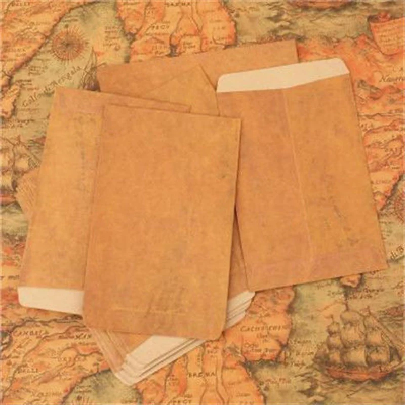 10/20/50/100 pcs Vintage Style C6 Brown Kraft Paper Envelopes Ideal for Letters, Cards, and Small Gifts, Handcrafted