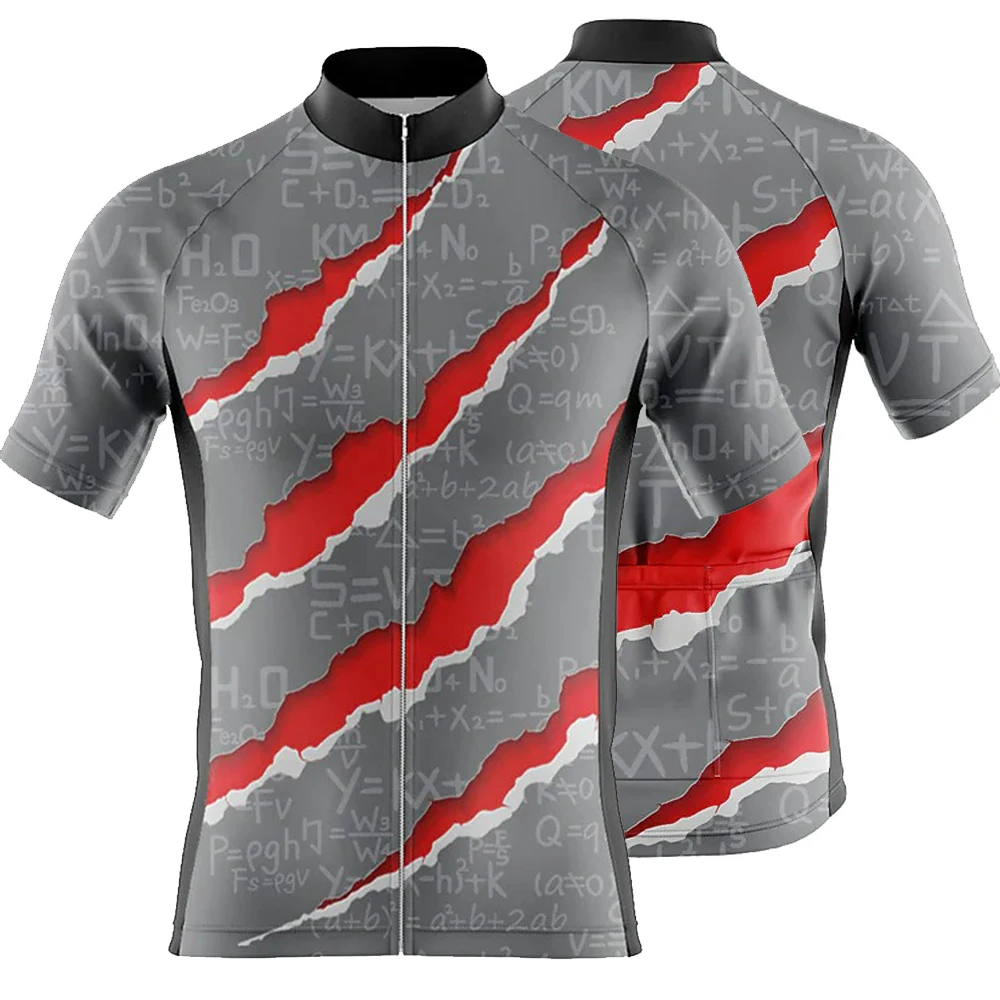 

Science Formula Ghost Claw Print Short Sleeve Cycling Jersey Top Mountain bike Wear Aero Cycling Wear Pro Jersey Quick Dry