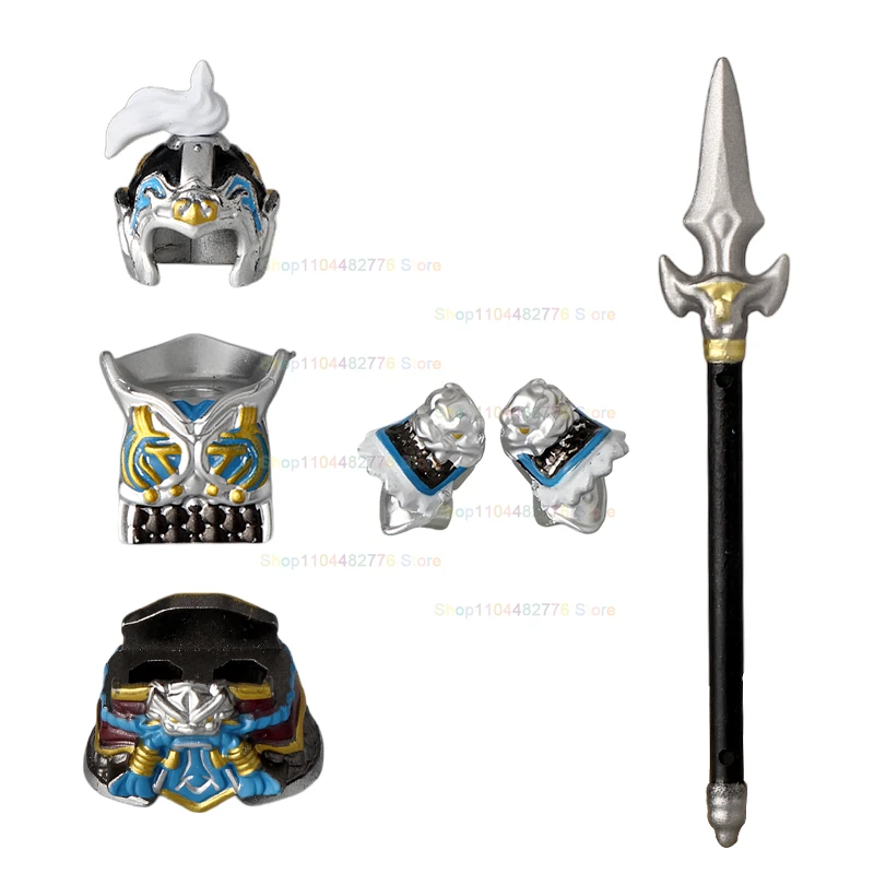 R848 R847 Historia chińska MOC Trzy królestwa Bohater Sun Quan Klocki Montaż klocki Mini figurka akcji Zabawki Prezent świąteczny