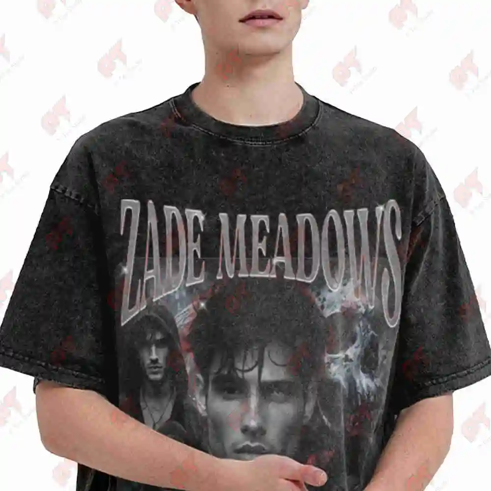 Zade Meadows 90s Dark Romance Vintage Washed Tee Pure Cotton T-Shirt
