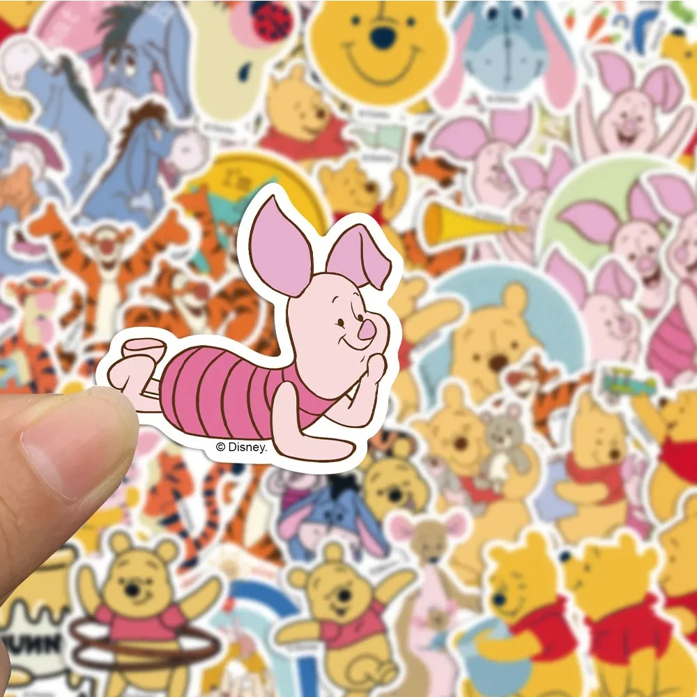 10/30/50pcs Disney Cartoon Winnie The Pooh Stickers Pooh Bear Piglet Sticker for Luggage Laptop Waterproof Decals Kids Toy Gift