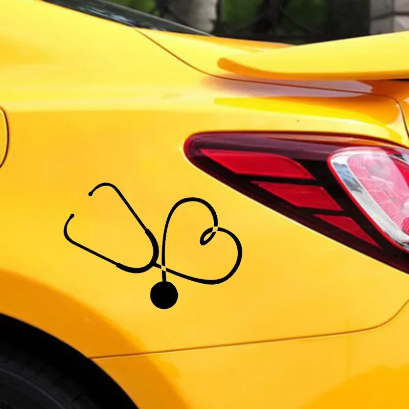 16 * 11.3CM Nurse Doctor stethoscope Love shaped car window bumper, motorcycle accessories, vinyl car stickers view 3