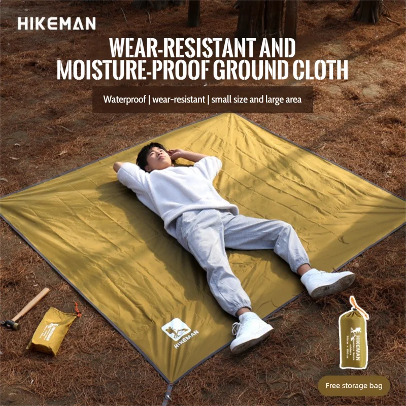 HIKEMAN Thick 210D Oxford Camping Mat - Waterproof Anti-Puncture Floor Protection Pad for Tents, Picnics & Home