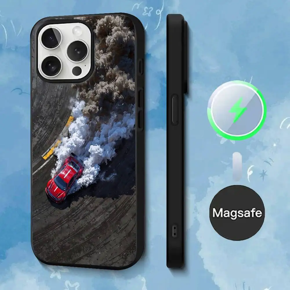 M-Mustangs 車載用スマホケース iPhone 17、16、15、14、13、12、11、Pro、Max、Plus、Mini、SE4、E対応 磁気マグセーフ ワイヤレス充電対応