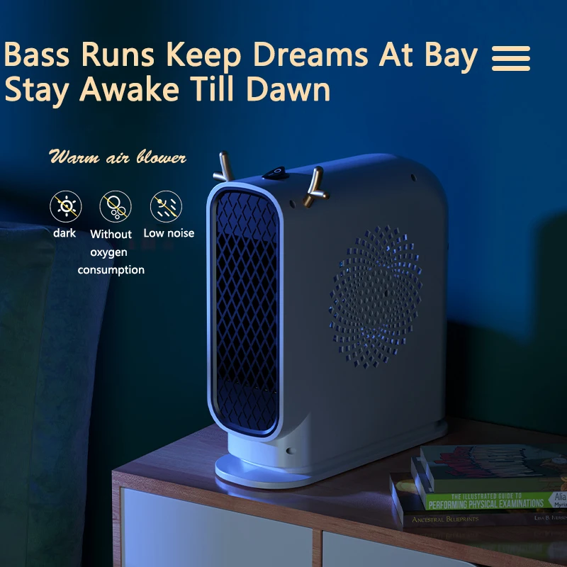 Aquecedor de ar elétrico portátil para a sala, mini radiador do ventilador, fogão quente do aquecimento do quarto, inverno, 220V