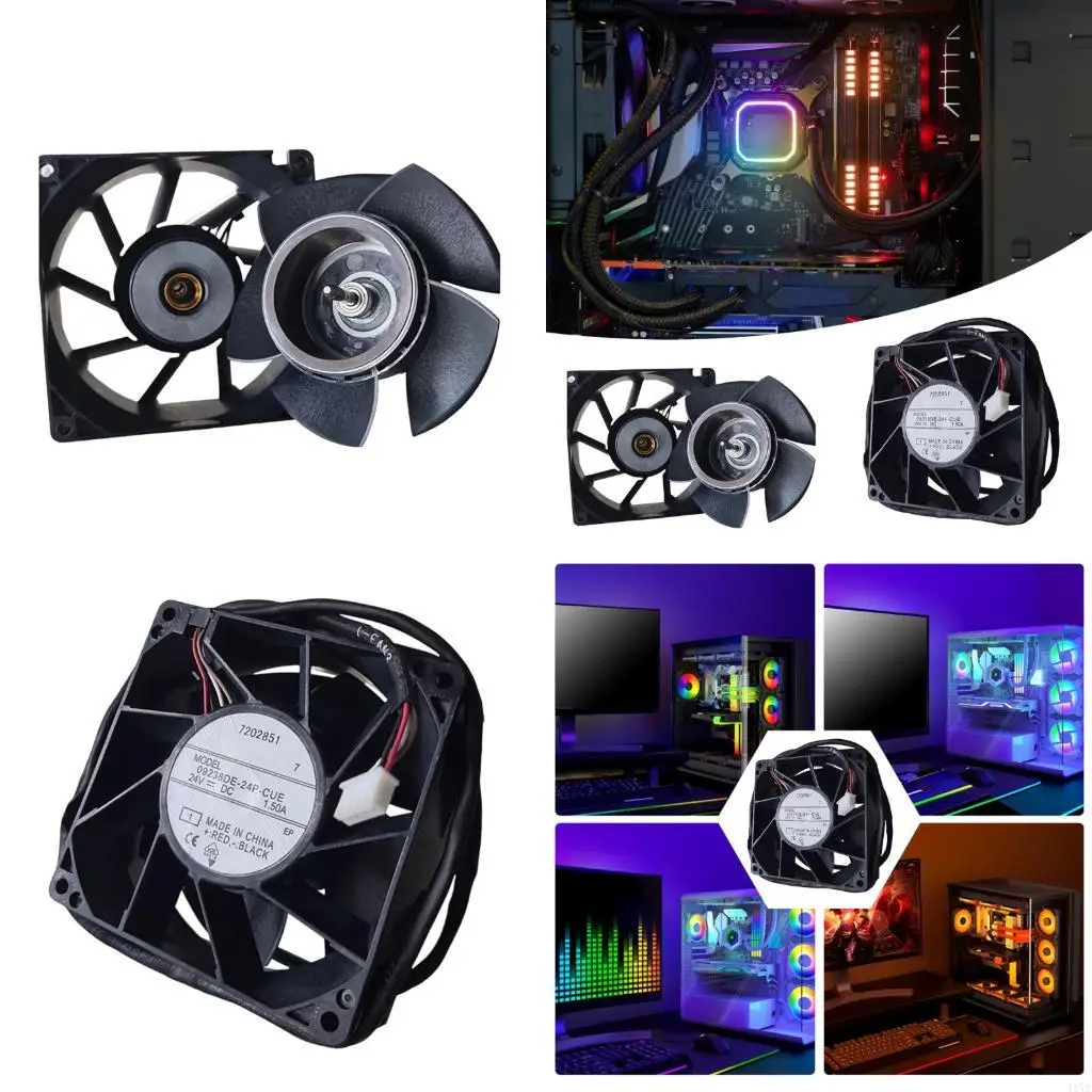 

4X7E 90x90x38mm 4 Wire Cooling Fan Quiet 24V 1.5A Computer Fan Cooling Fan Heat Dissipation For Gaming PC Accessories