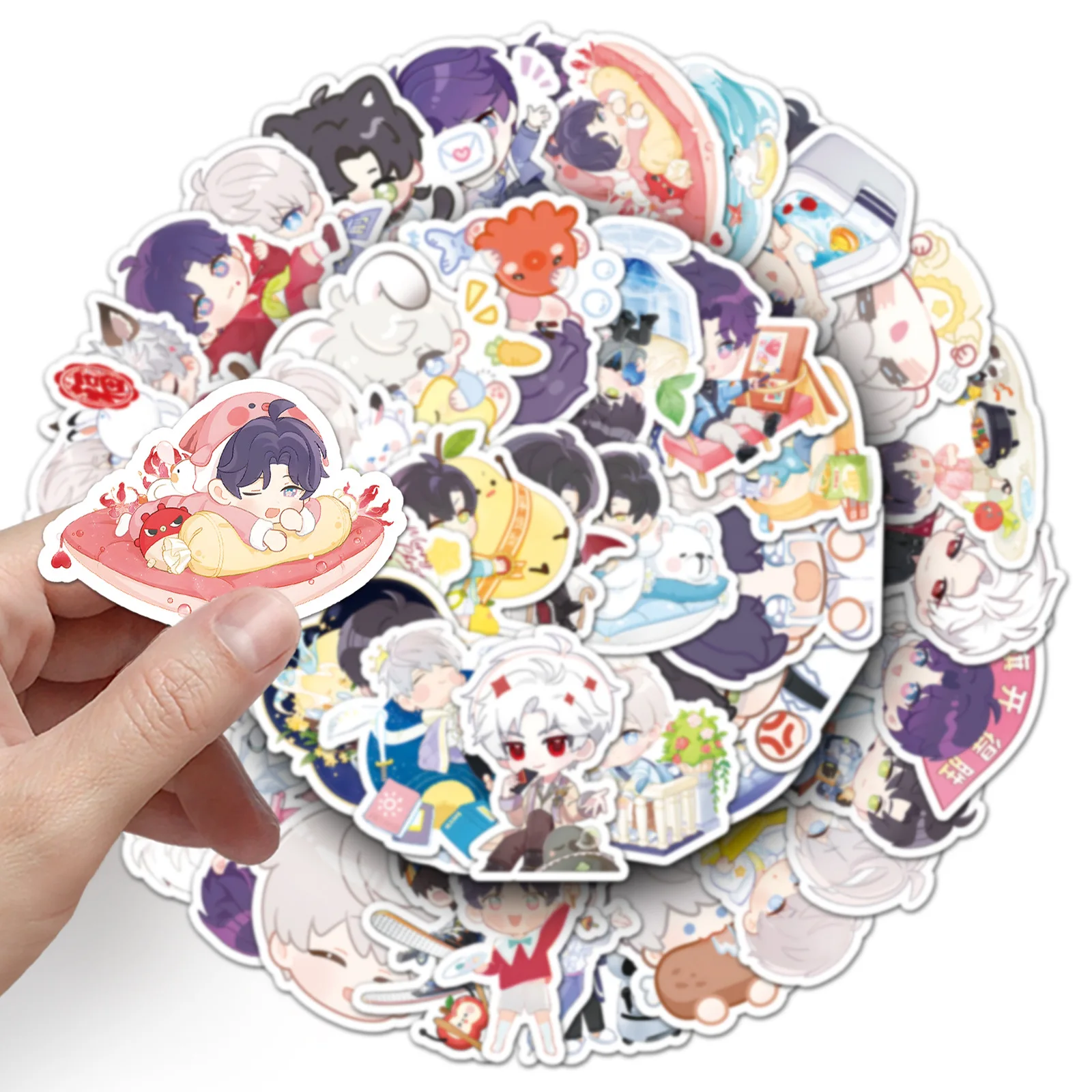 10/50 PIÈCES Q version Amour et Espace Profond Jeu D'amour Autocollants Mignon Amusant Décoration Créative Graffiti Autocollants Enfants Jouet pour Tasse D'eau