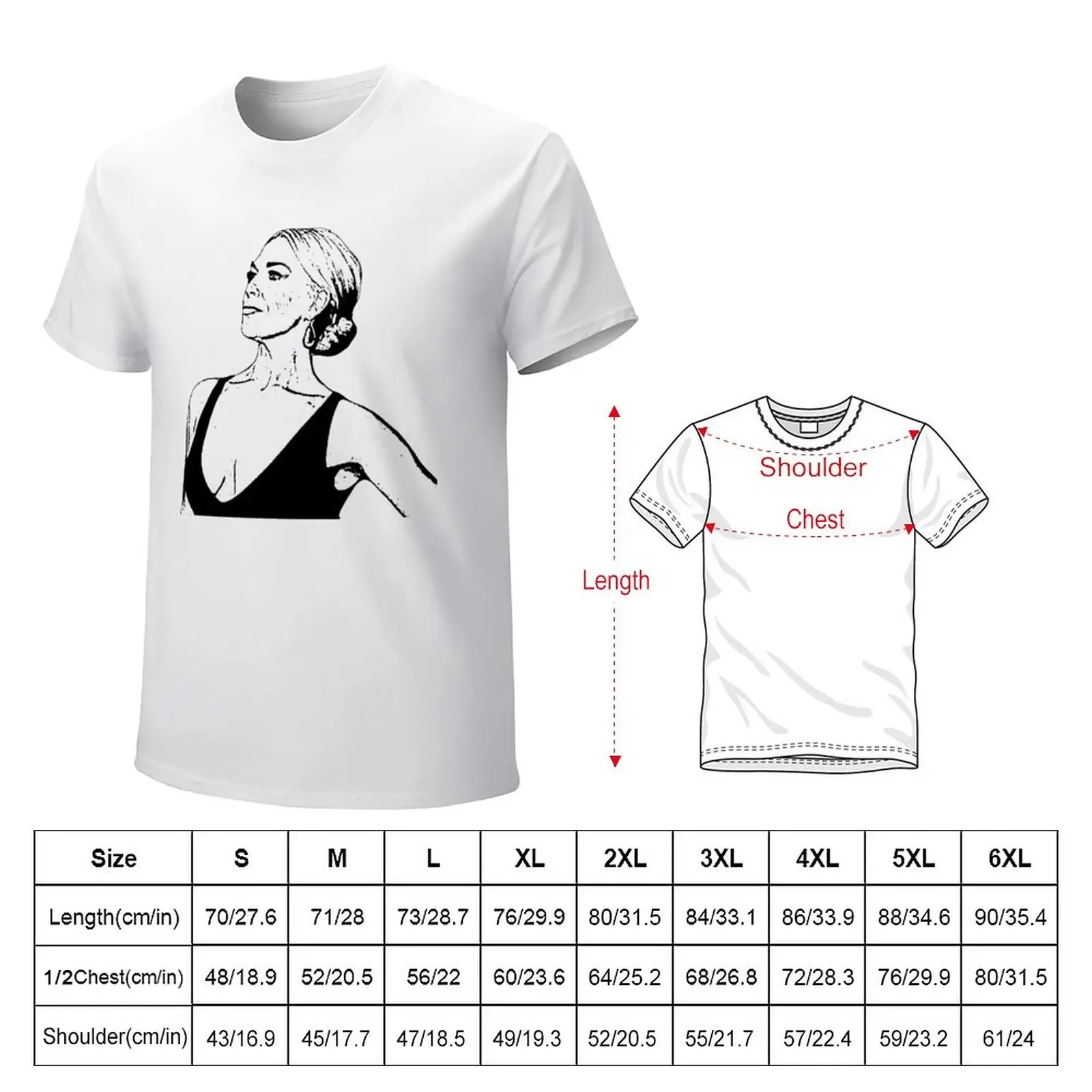 Copy of Hannah Waddingham Outline T-Shirt heavyweights plain animal prinfor boys tshirts for men