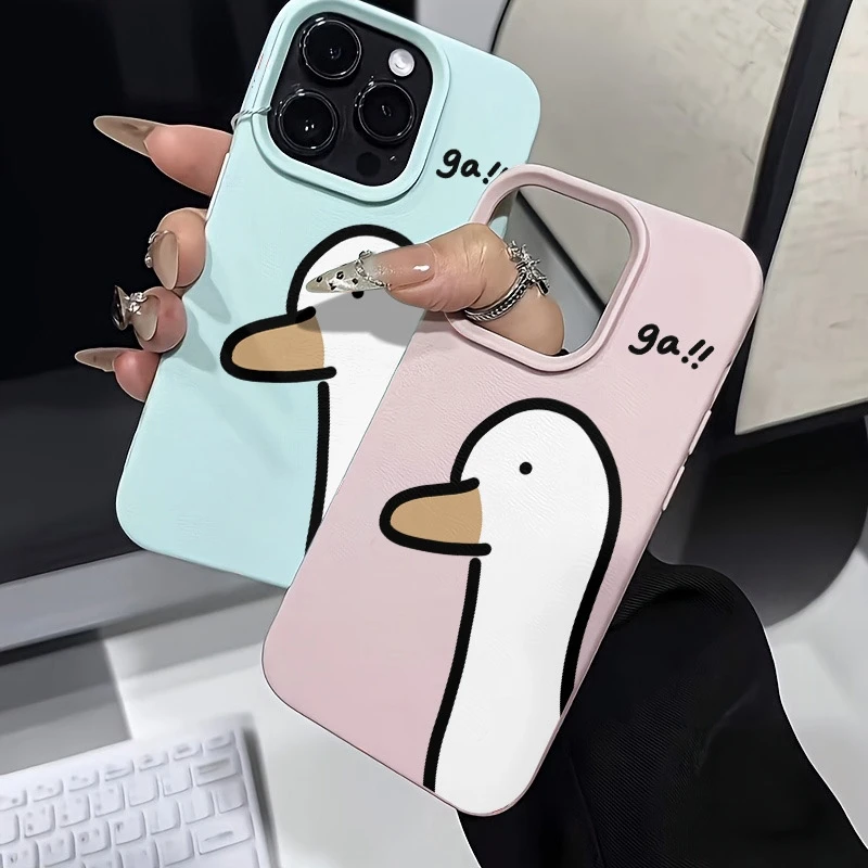 Per iPhone 17 Pro Custodie Carino Semplice Anatra Cassa Del Telefono Per iPhone 16 Pro Max 13 11 12 14 15 7 8 Plus XS XR X 16E 17 Air Soft Cover