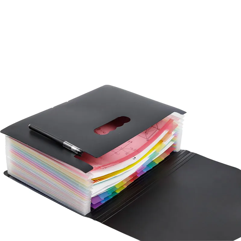 A4 24 Grids Student Office Folder With Lid Multi-Layer Storage Bag  Desk Organizer