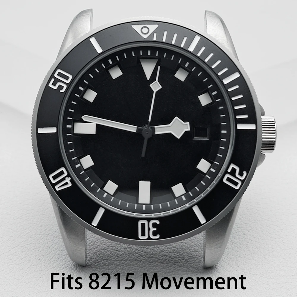 Стальной корпус 42,5 мм, светящийся циферблат/стрелки, подходит для 8215, аксессуары для механизмов, ремешок 22 мм, детали для часов, мужские часы