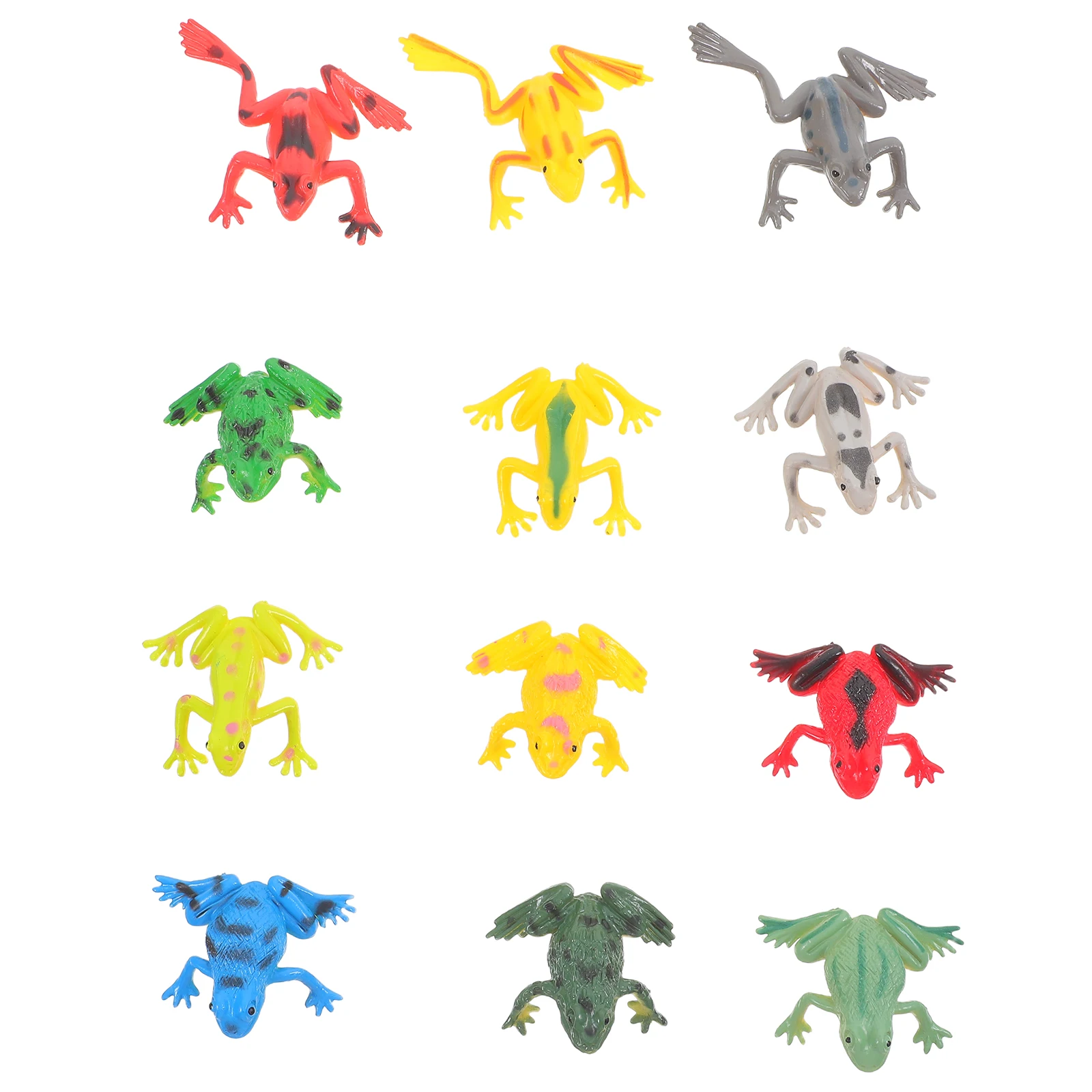 

36pcs Children'S Frog Lifelike Mini Animal For Outdoor Jungle Role Play Amphibians Nature Exploration Pvc Handheld