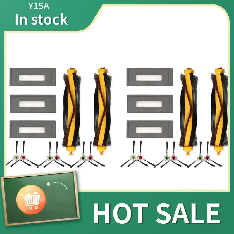 

Y15A 2 компл., основная щетка с фильтром Hepa, боковая щетка для Ecovacs Deebot OZMO 930 DG36, запасная часть для робота-пылесоса