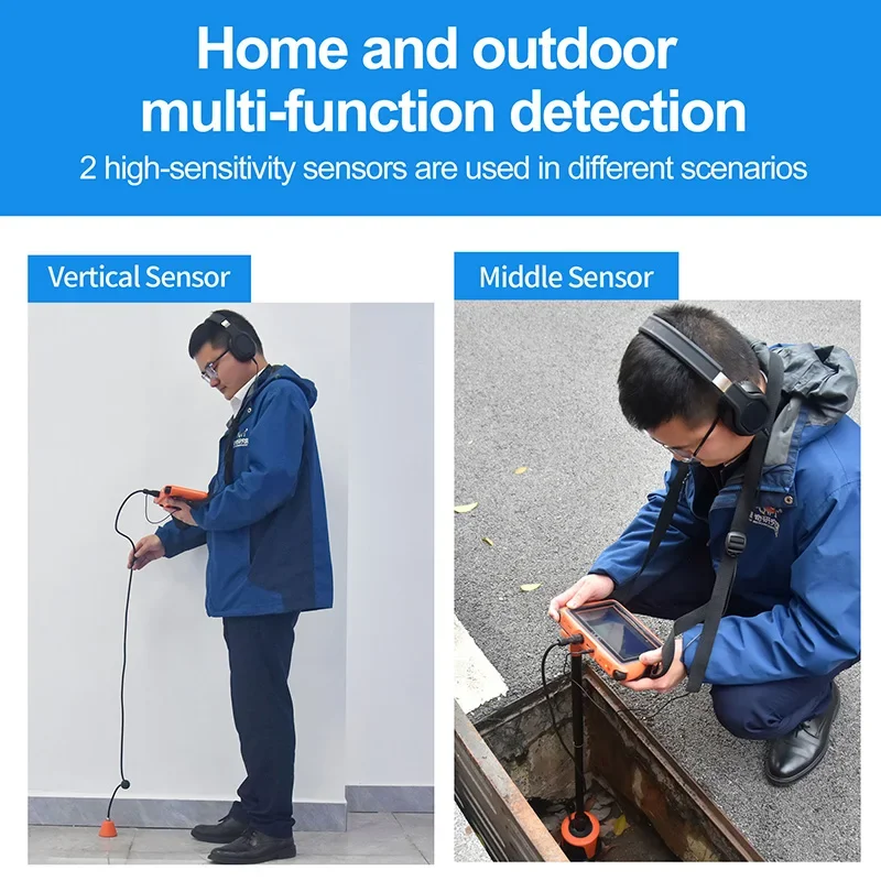 PQWT-L4000 Plumbing Tools Pipes Leak Inspection Listening Equipment Underground Leak Detector Water