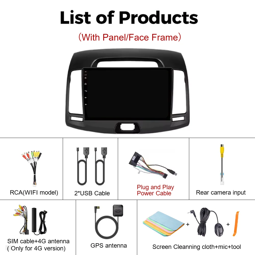 Picture 7: for Hyundai Elantra 4 2007 - 2010 Left Hand Drive Android 16 Car Radio Video Multimedi Player Wireless CarPlay Split Screen GPS