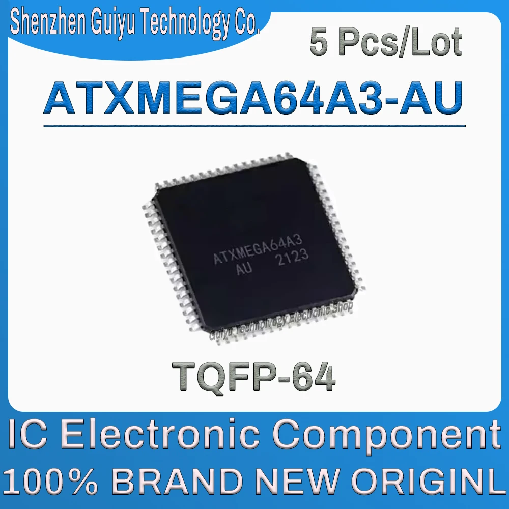 

5 Pcs/Lot ATXMEGA64A3-AU ATXMEGA64A3 ATXMEGA64A ATXMEGA64 ATXMEGA TQFP-64 IC MCU Chip