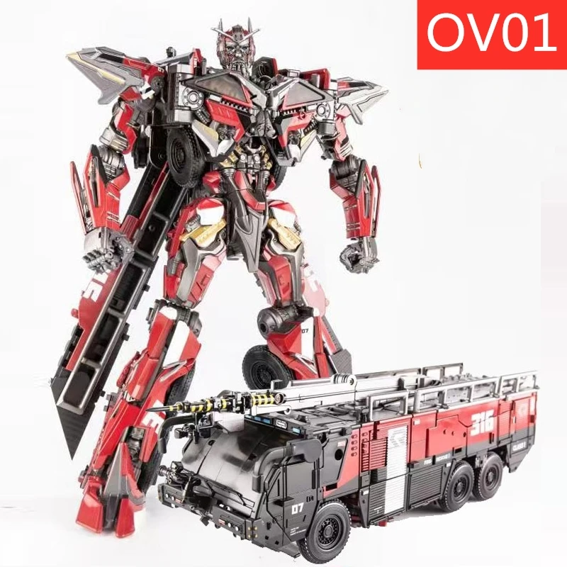 

With Box Transformation OV-01 OV01 Modified Enlarged Version KO SS61 Prime Alloy Fire Truck Action Figure Robot Model Toy