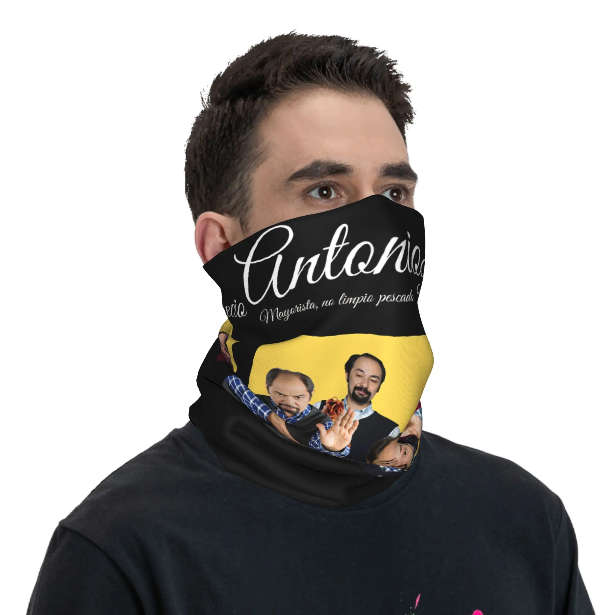 Antonio Mariscos Recio Bandana  y2k Funny Cycling Mask Running Travel Protection Balaclava Printed Breathable Tactical Mask