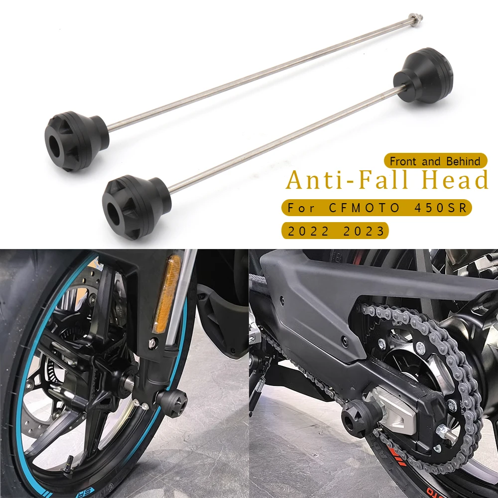 

Motorcycle Accessories Front Rear Wheel Protect Anti-Fall Axle Protector New 2022 2023 For CFMOTO 450SR 450 SR 450sr