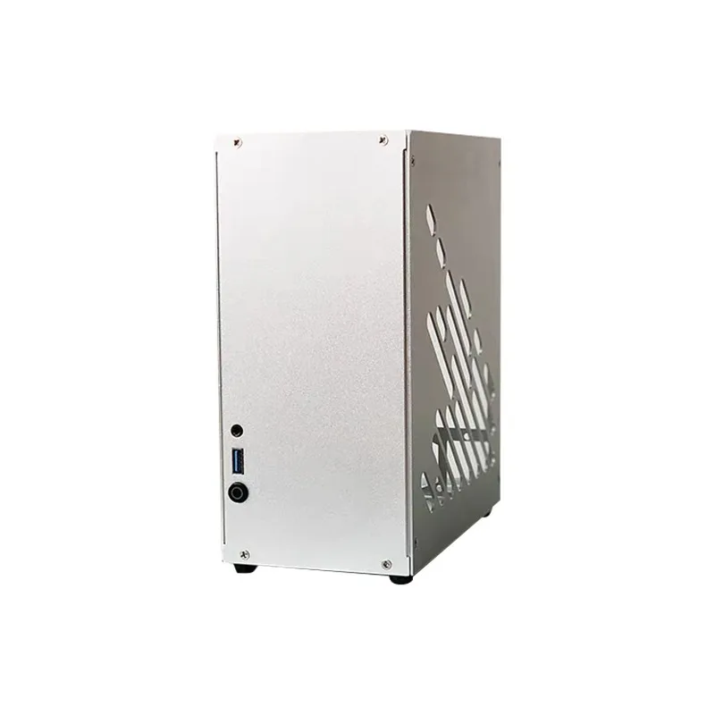 M24ITX Mini ITX PC Case Full Aluminum Side Transparent A4 Portable Small 1U Flex PSU Support Discrete GPU K39