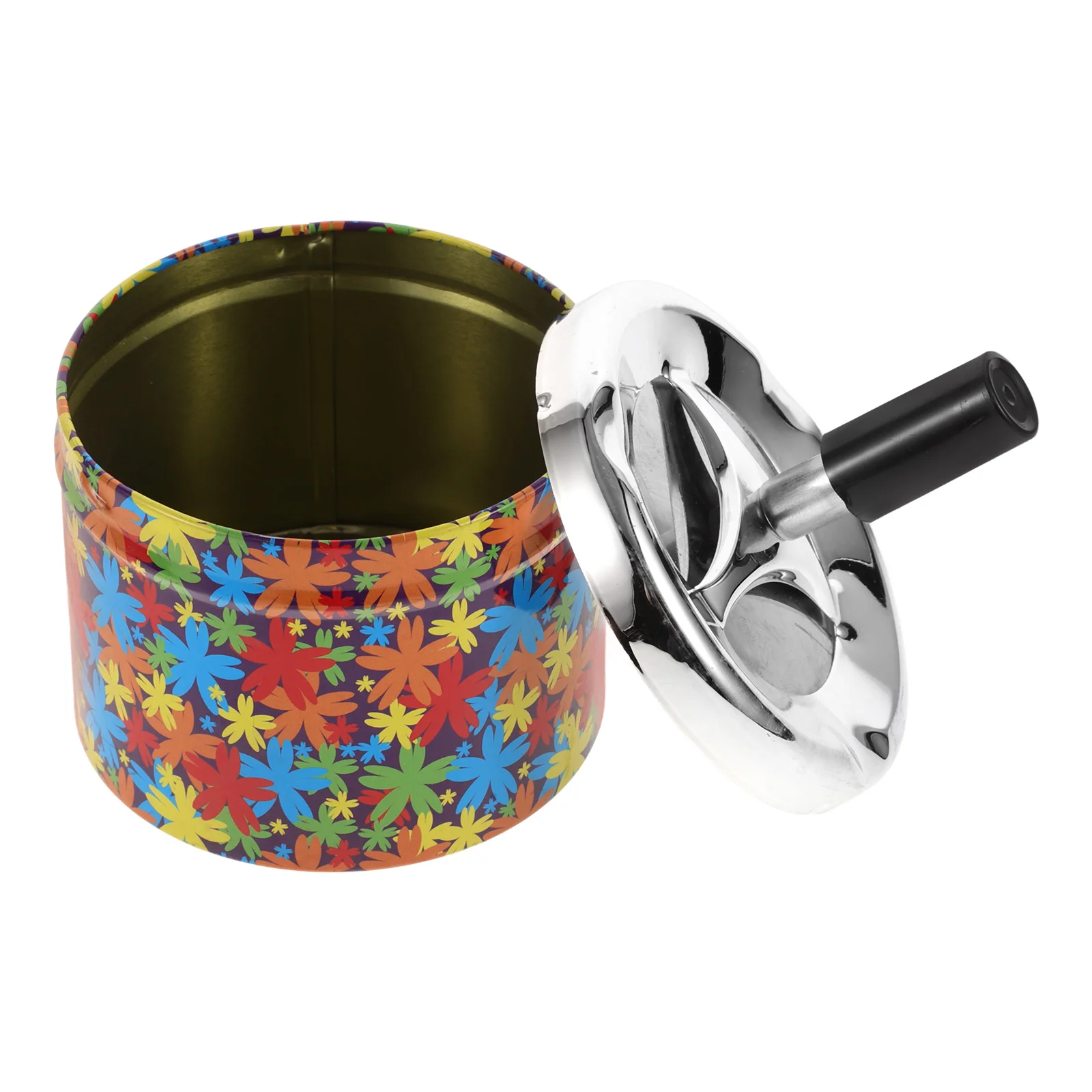 

Stainless Steel Ashtray Cigarette for Tabletop Metal Round Decorative Desktop Travel