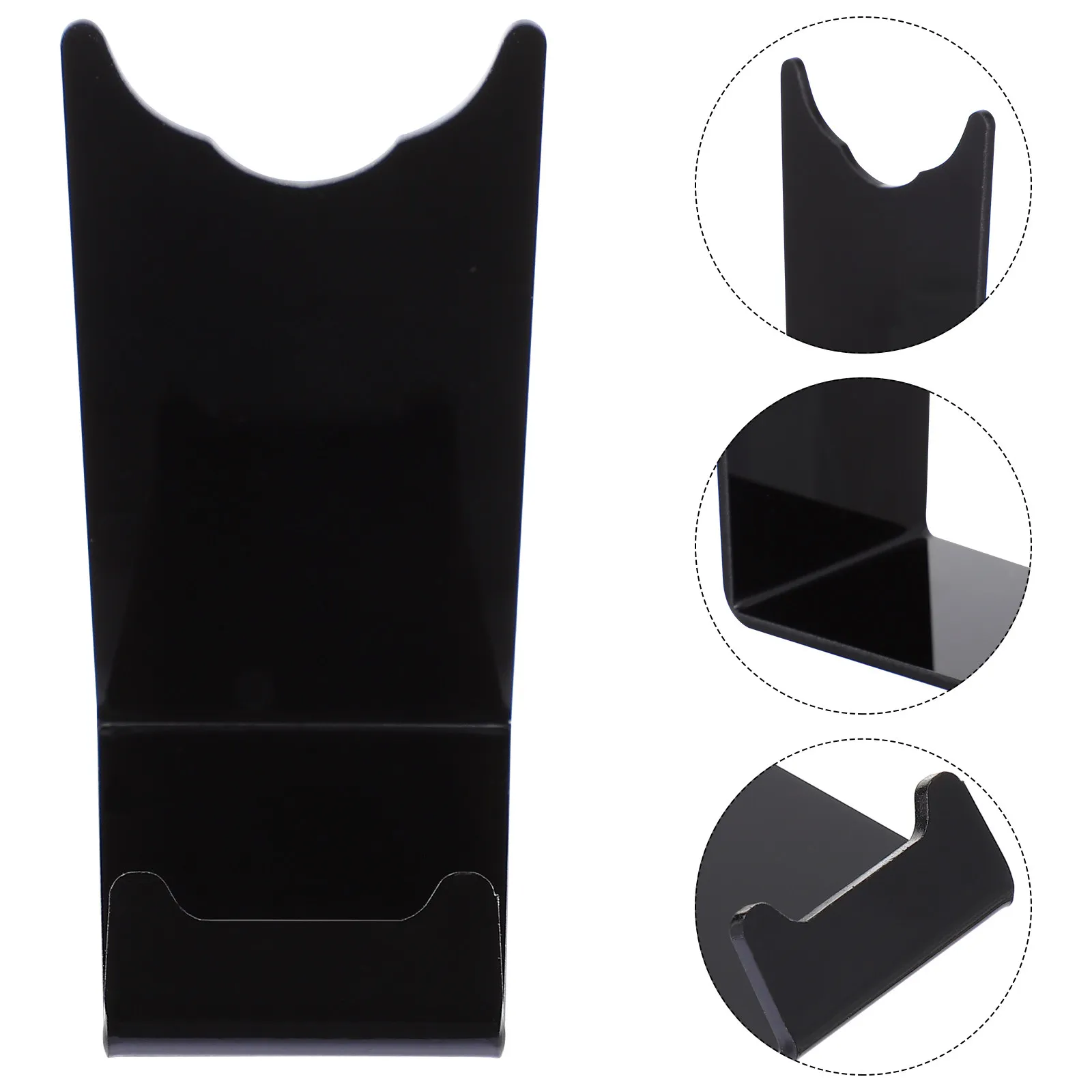2Pcs Black Beard Razor Display Stand Acrylic Shaver Holder Desktop Storage Brackets for Home Office Shop Electric Razor Brackets
