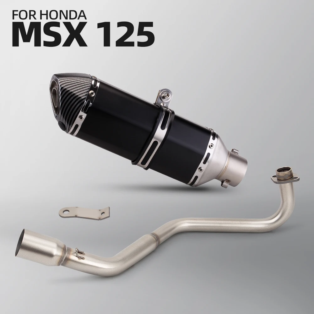 

Slip on Motorcycle Full Exhaust System 51MM Escape Moto Muffler with Stainless Front Link Pipe For Honda MSX125 msx 125
