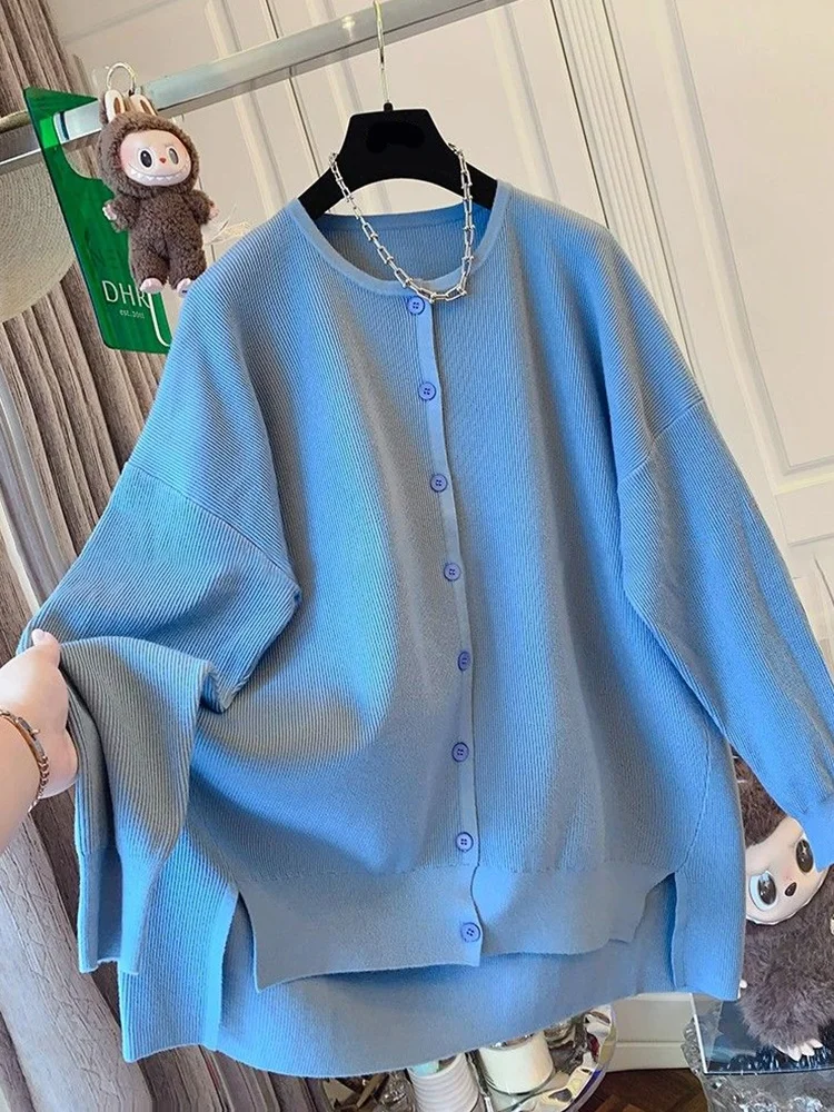 

Повседневный круглый вязаный свитер Ne, мужской свободный крой, цвет весны и осени, универсальный удобный топ в ленивую полоску