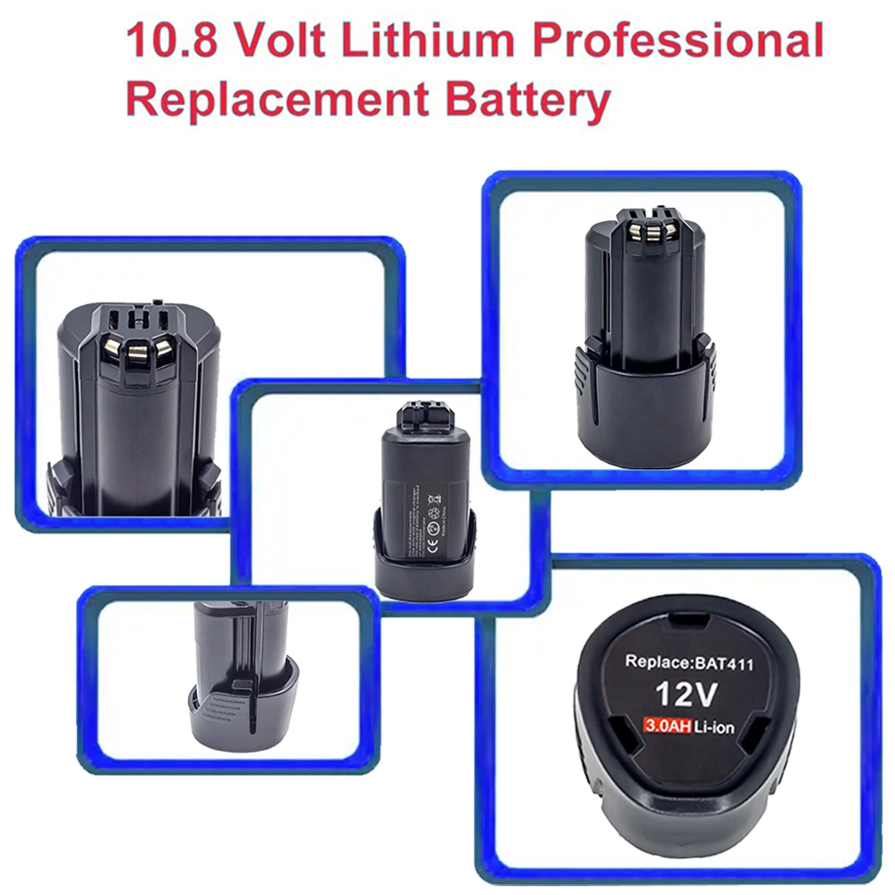 ลิเธียมไอออน12V 2000mAh/3000mAh สำหรับเครื่องมือไฟฟ้าของ Bosch ใช้ได้ BAT420 BAT411 BAT411A BAT412A BAT413แบตเตอรี่ BAT413A