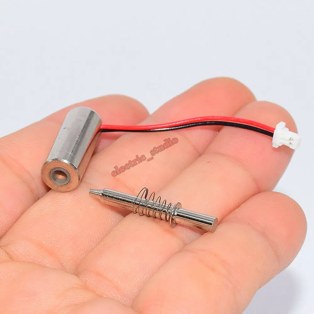 Solénoïde d\'inhalation d\'aspiration cylindrique, petite course d\'électroaimant, verrouillage d\'empreintes digitales, DC 3V, 6V, 9V, 12V, 24V, 8mm,