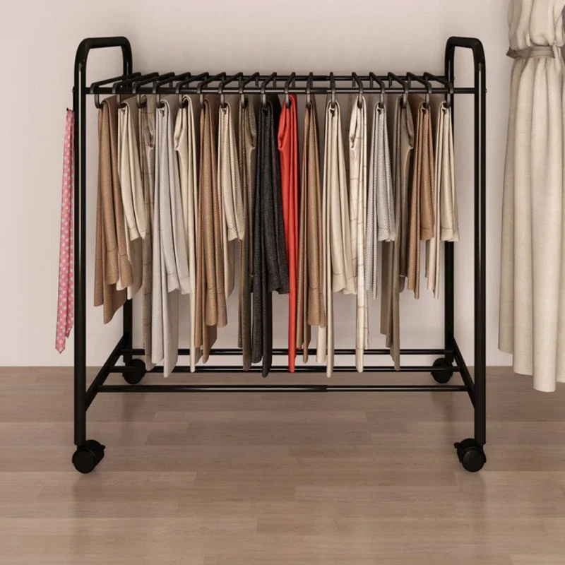 Multifunctional Pants Hanger with Pulley Movable Clothes Storage Rack Home Wardrobe Furniture Retractable Hanger Organizer