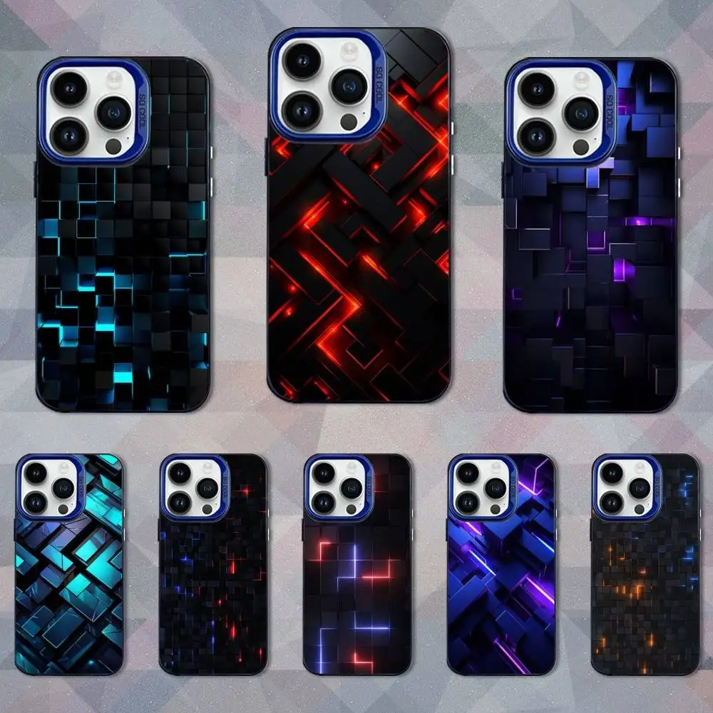 

Dream Blocks Phone Case For iPhone 16,15,14,13,12,17,11,Mini,Pro,SE,XS,MAX Blue Matte Silicone Cover