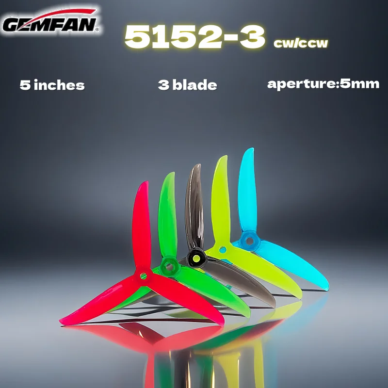 GEMFAN Qianfeng 5152 Three-blade High-speed Propeller FPV Drone Quadcopter Racing Drone 5-inch 5.1-inch