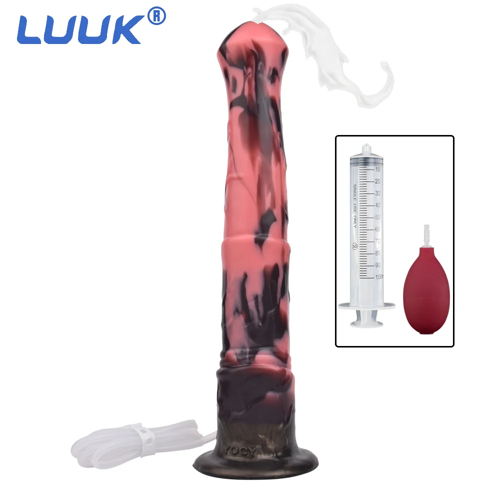 

LUUK Animal Horse Ejaculation Dildos For Women Soft Silicone Prostate Massager G Spot Stimulate Orgasm Pleasure Adult Supplies