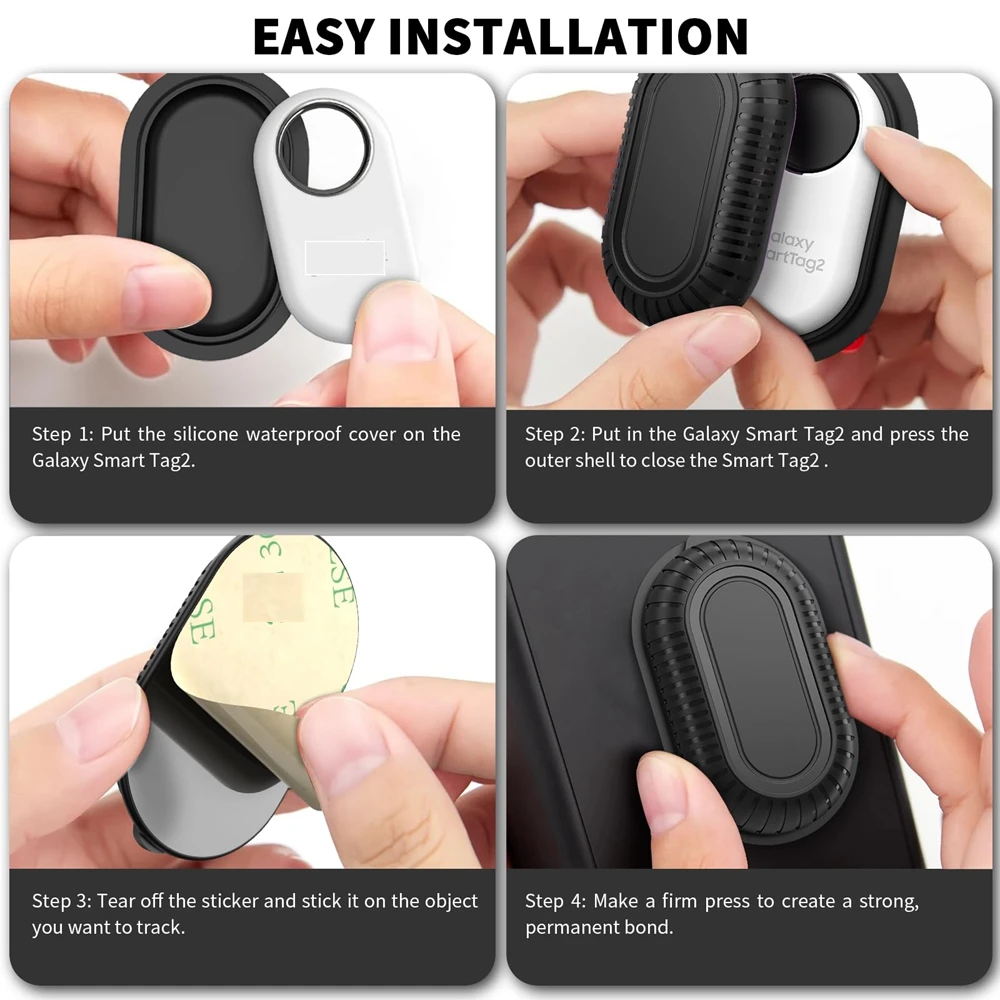 防水保護カバーサムスン Smarttag2 ケース粘着ステッカースマートタグ 2 ホルダー GPS トラッカー財布バイク抗紛失