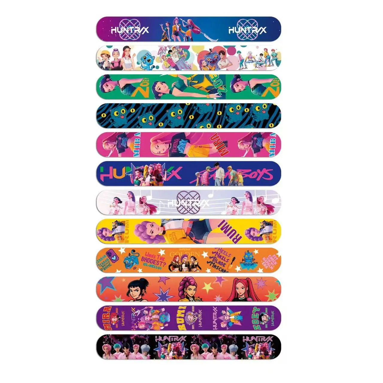 

12/24/36 шт. k pop охотники демонов браслет из ПВХ Snap Circle мультфильм Pat круг браслет детские забавные подарки подарки на день рождения