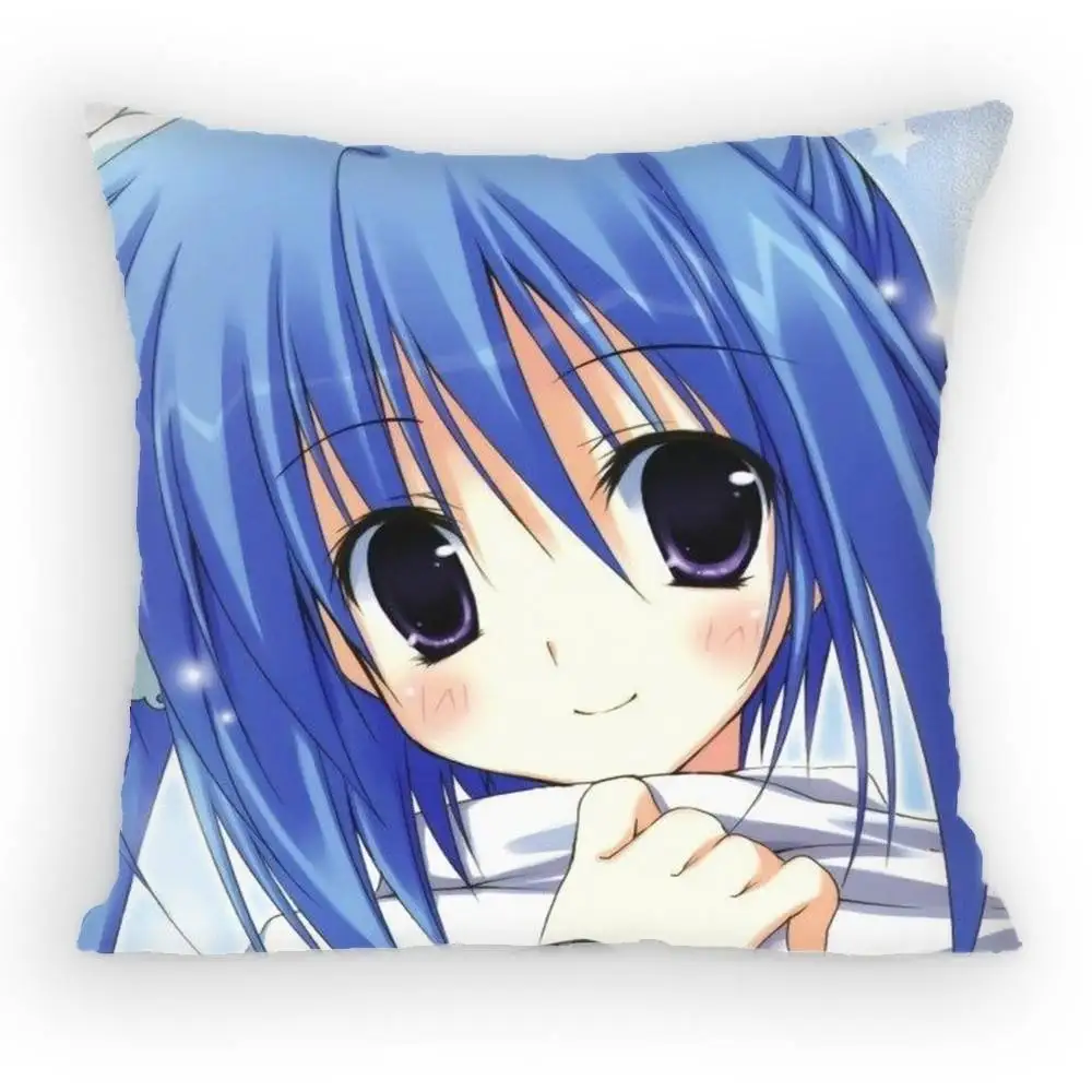 TOUHOU Project Cirno Cute Anime Girl Pillow Case Sofa Living Room Bedroom Headboard Backrest Cushion Square Cushion Nap Time