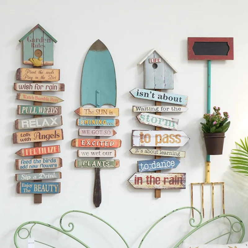 American pastoral and rural creative listing, flower stand wall decoration, terrace pendant