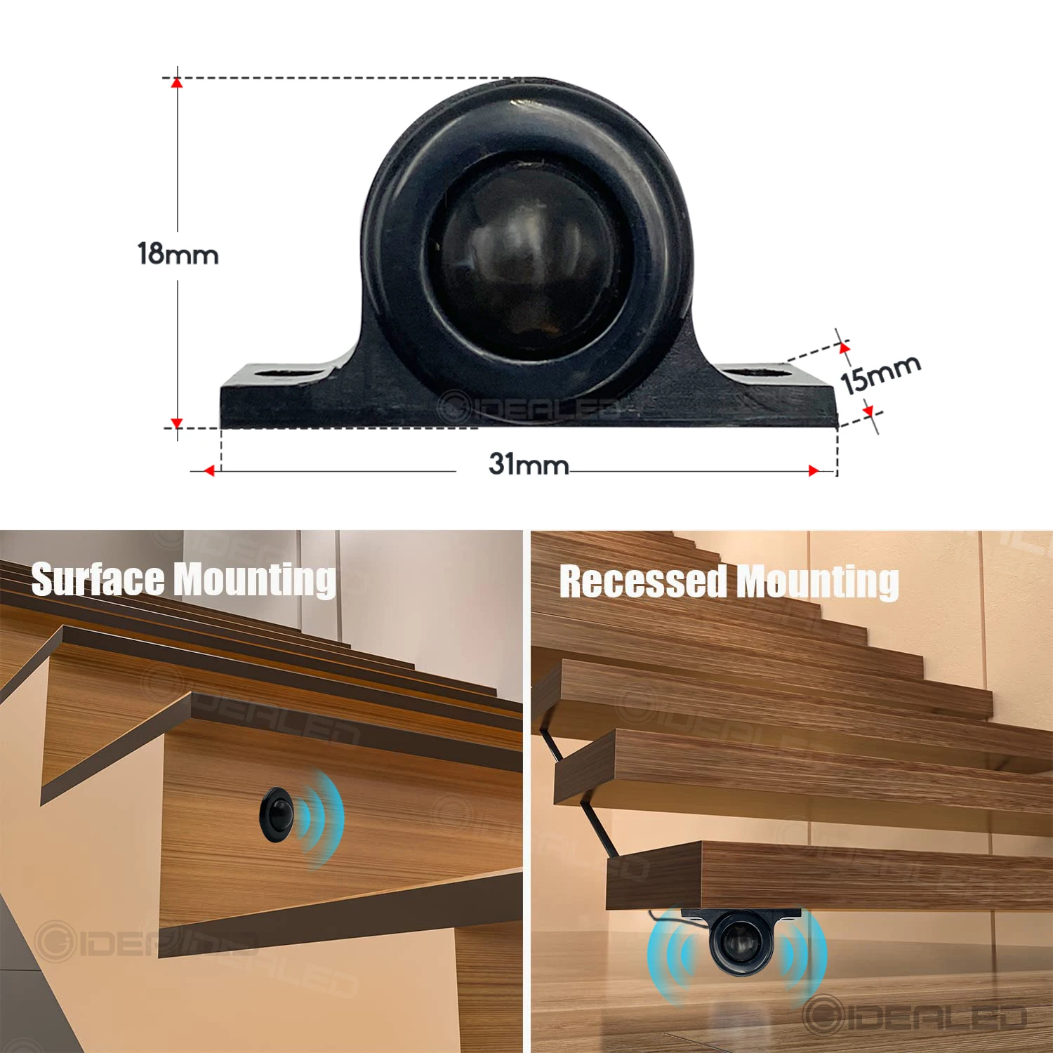 Controlador de tira de luz LED para escalera, Sensor de movimiento PIR, accesorios de luz, productos para controlar cada luz de escalera