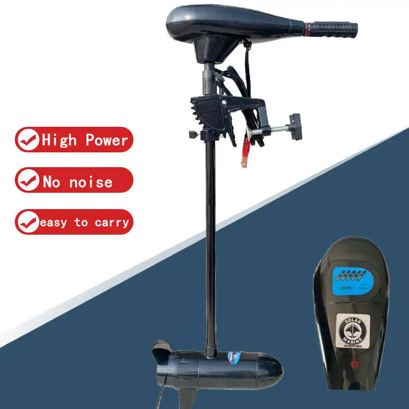 60lbs Electric Trolling Motor DC 12V 50A Saltwater Transom Mounted Outboard Brush Engine PVC Inflatable Drifting