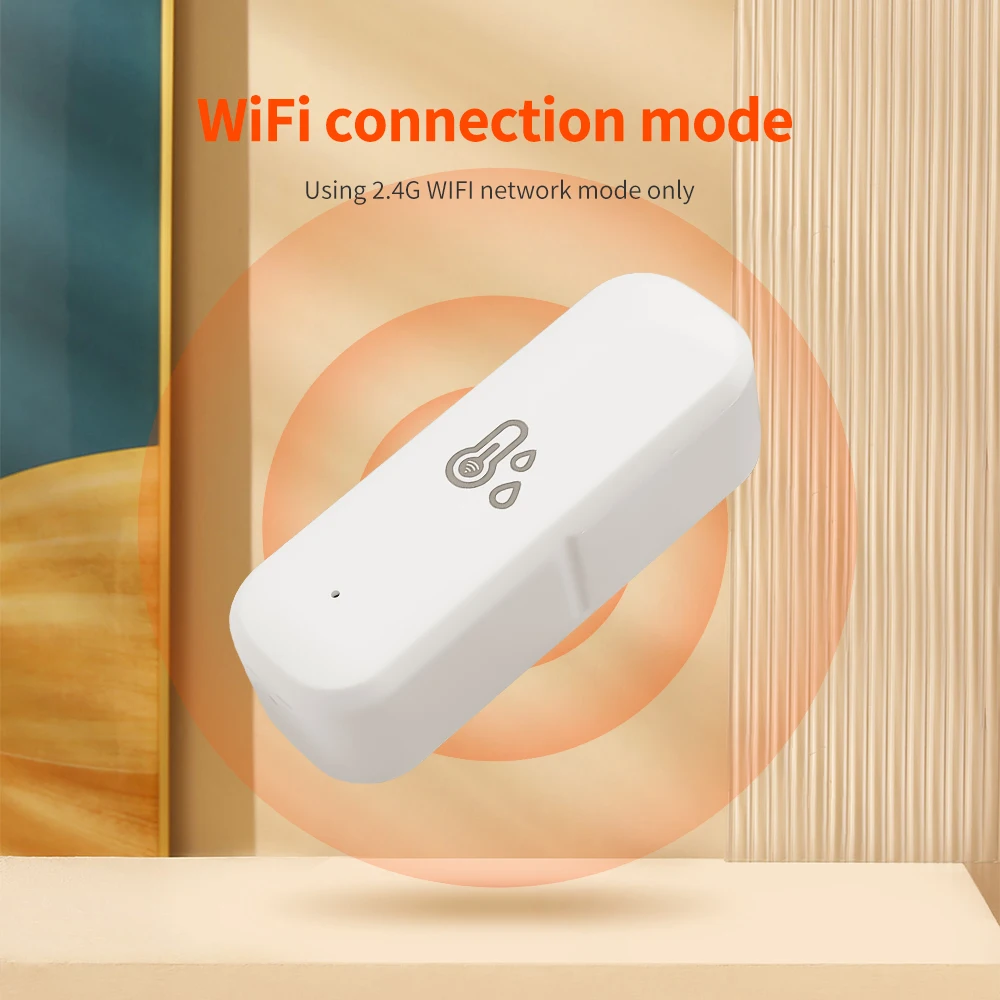 Tuya WiFi مستشعر درجة الحرارة، ميزان حرارة الغرفة، تطبيق المنزل الذكي، مراقبة في الوقت الحقيقي، أتمتة المنزل المتوافقة مع Alexa Google