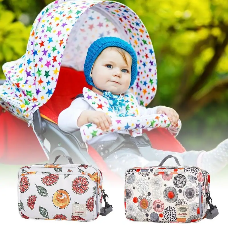 Diaper Mommy Travel Bag For Stroller Stroller Organizer Stroller Caddy With Large Capacity Insulation Diaper Mommy Travel Bag