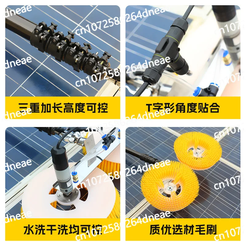 

Электрический очиститель фотоэлектрических панелей, многофункциональный инструмент для очистки распылением воды солнечной панели, ручная щетка для чистки двойного питания