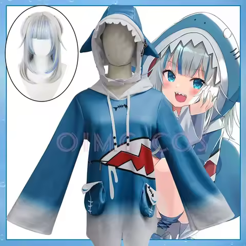 Vtuber Gawr Gura Cosplay Hololive Costume Honkai Impact 3 Carnival Uniform Anime Wig Halloween Costumes Women Game
