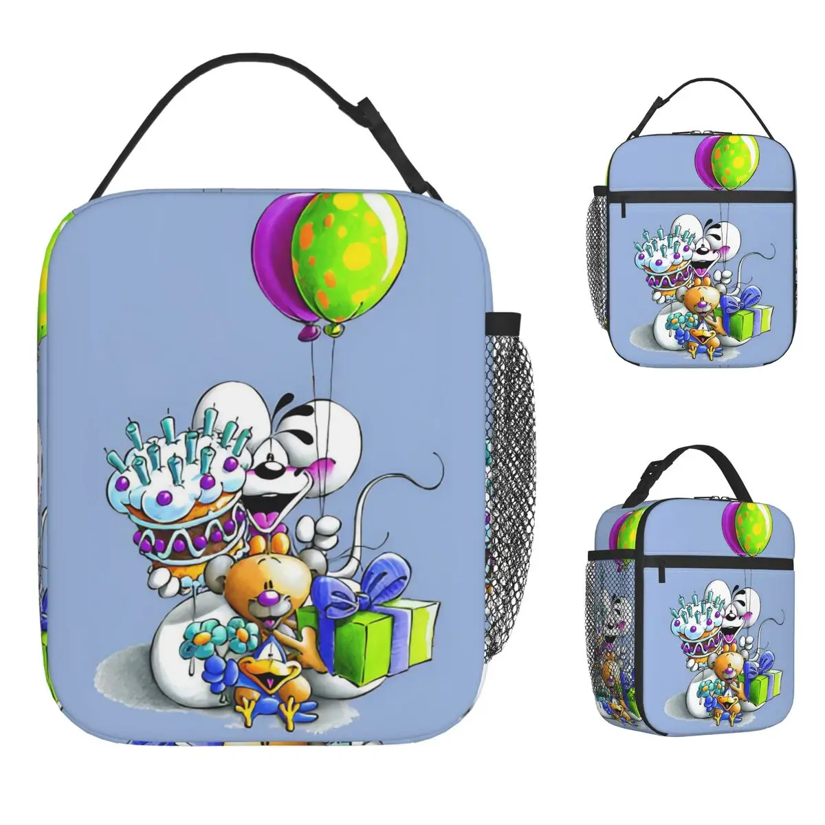 Niedliche Diddl-Lunchtasche für Kinder, bedruckt, Lunchbox, modisch, Schule, Kühltasche, tragbar, isoliert, wasserdicht, Thermo-Tragetasche, Handtaschen