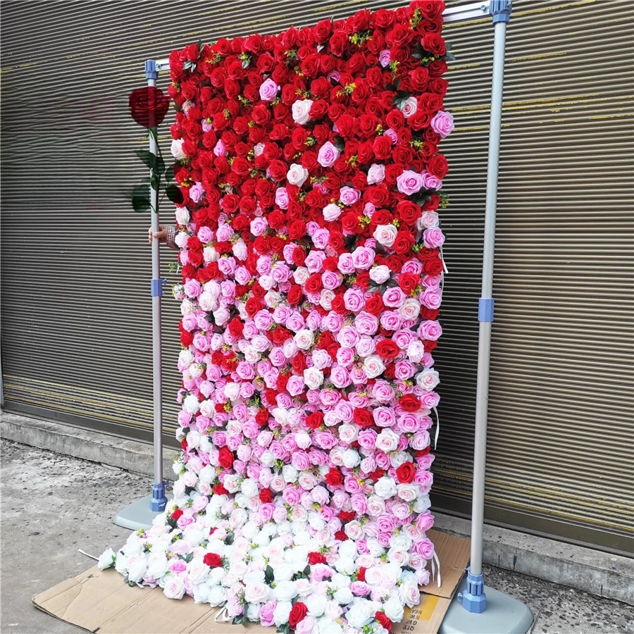 

Wedding decoration silk board artificial roll flower wall background wall