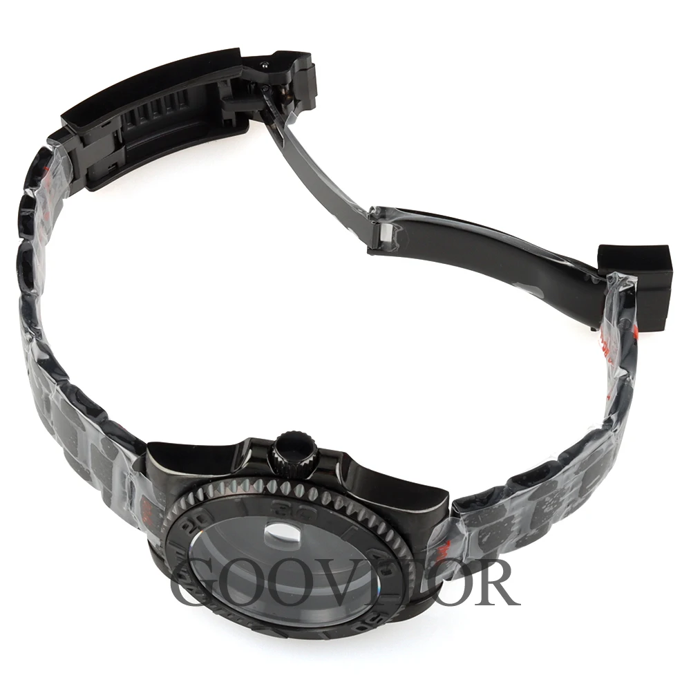 10ATM Dive 40mm NH35 Case Black PVD Fit NH35 NH36 NH34 GMT SUB Watch Case Steel Oyster Bracelet Sliding Buckle Saphhire Glass