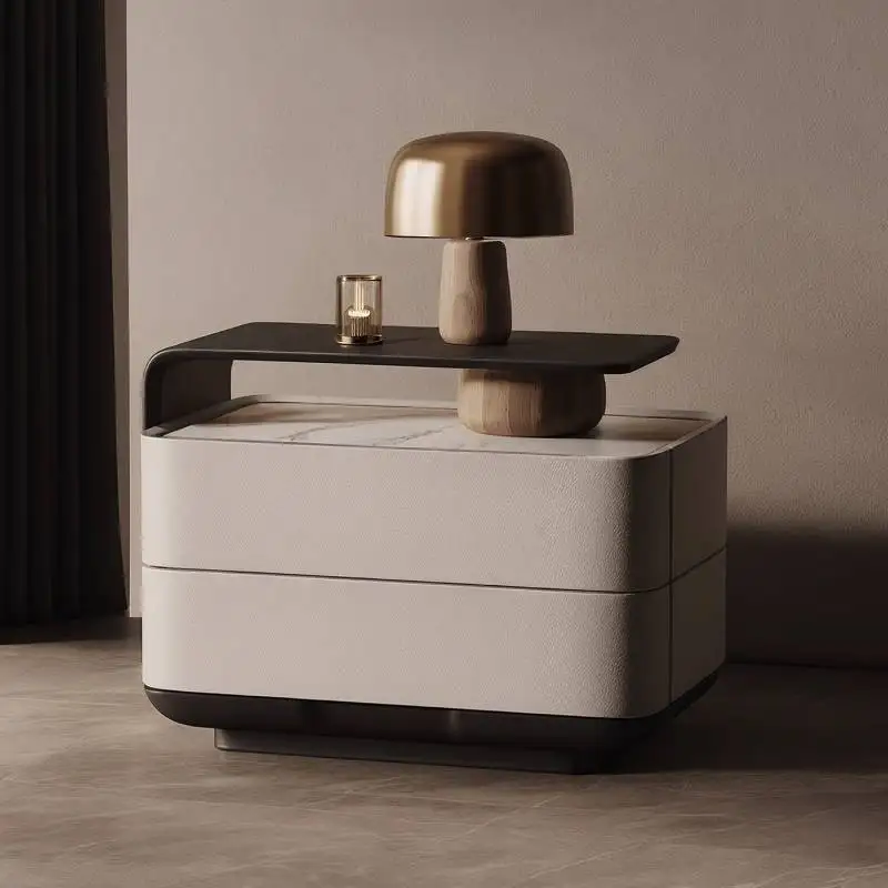 

Gray Drawer Nightstands Nordic Design Storage Luxury Side Home Nightstands Bedside Bedroom Comodino Camera Da Letto Furniture